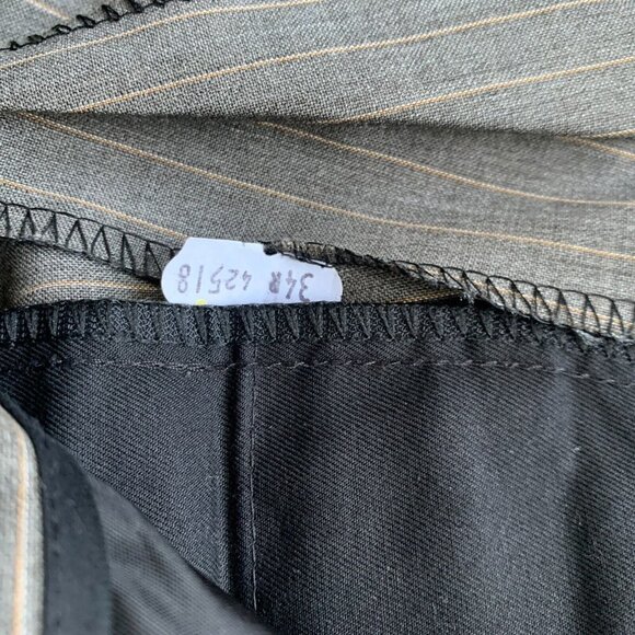 Hugo Boss Men's Brown Striped Virgin Wool Dress Pants 35X31 Scorsese Made in USA - Picture 4 of 9